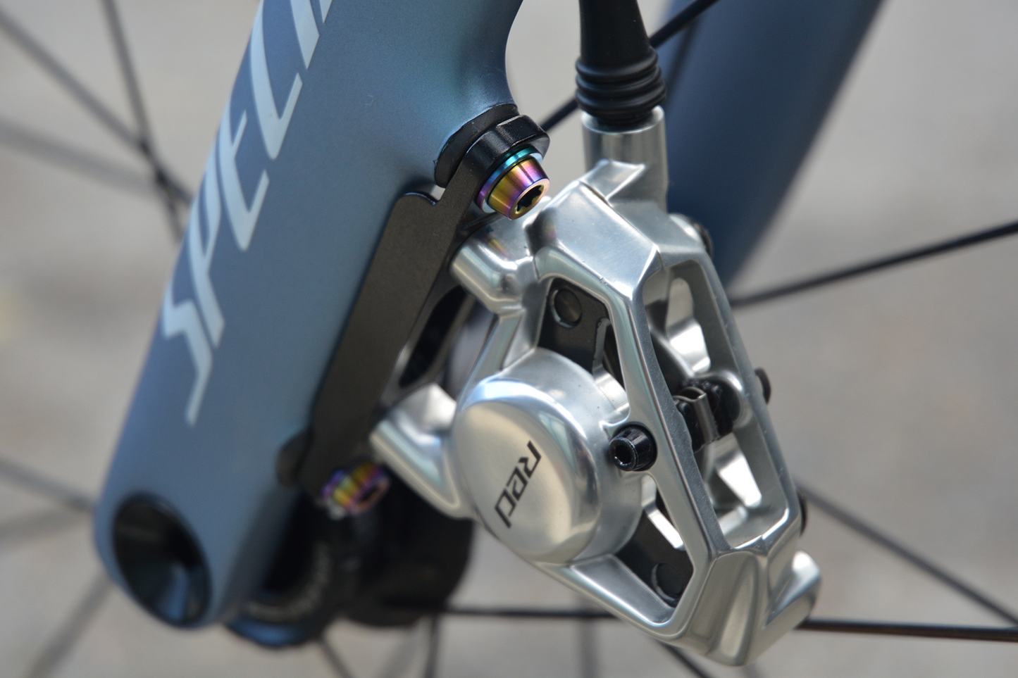 Flat Mount Brake Caliper - Signature Bolt Titanium Kit
